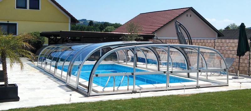 Preview: Poolüberdachung Florida small, hohe Ausführung